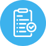 Bonney Status icon - blue clipboard icon